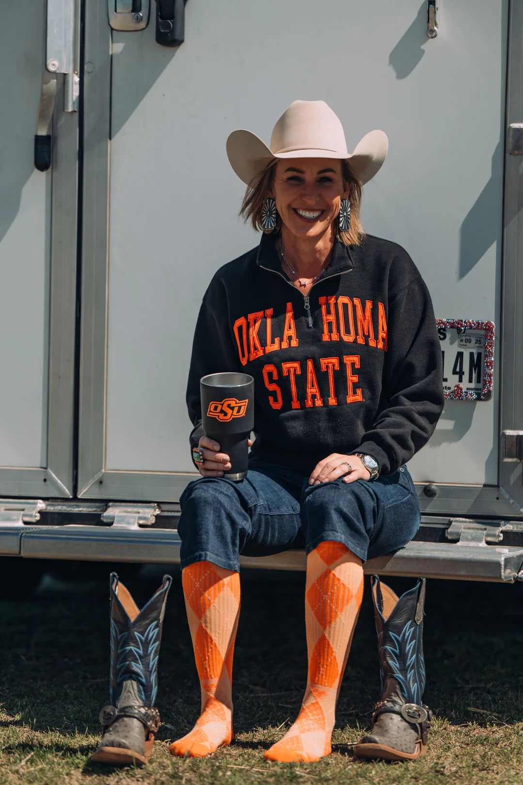 Lucky Chuck Orange Outlaw Performance Socks