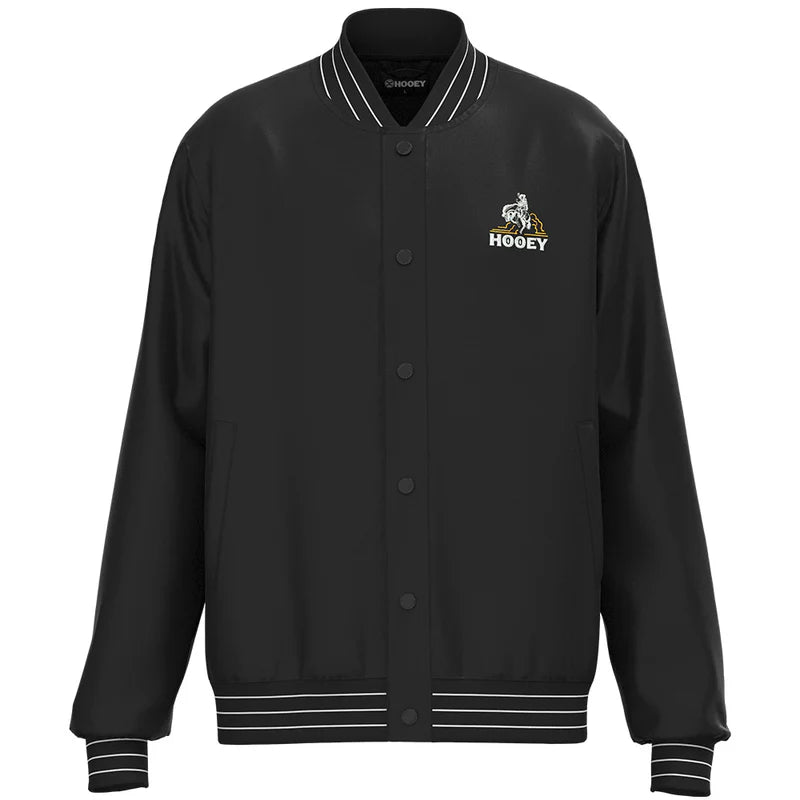 Hooey "Big Sky" Bomber Jacket Satin Black (Unisex) - HJ141BK - FINAL SALE