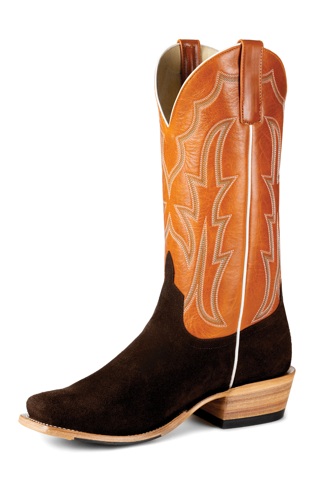 Men's Horse Power Chocolate Suede with 13" Tangerine Bucky Tops - HP9503