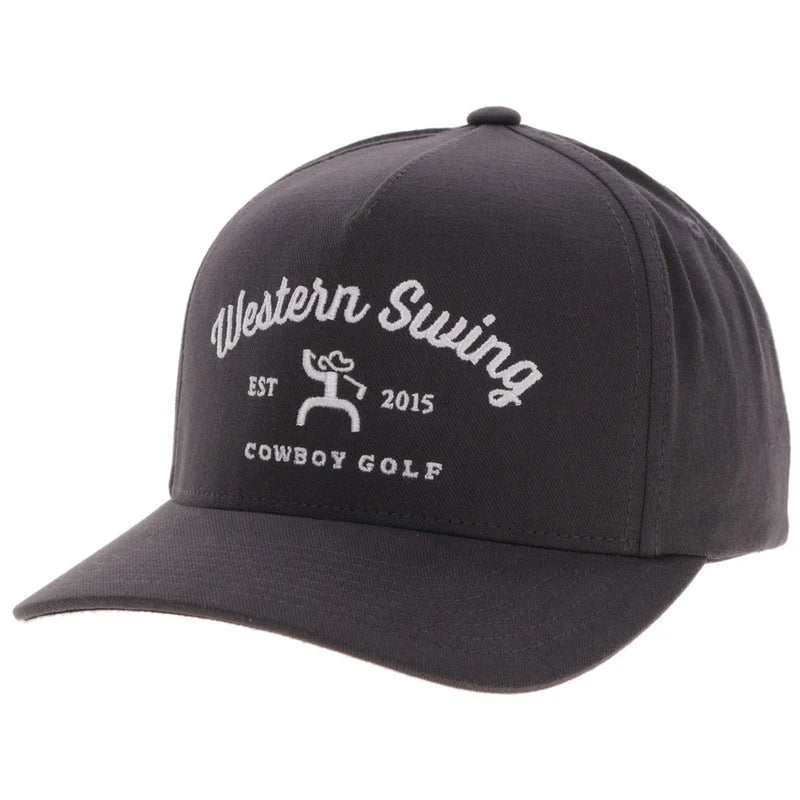 Hooey "Western Swing" Hat Grey w/ White Embroidery - 2536T-GY