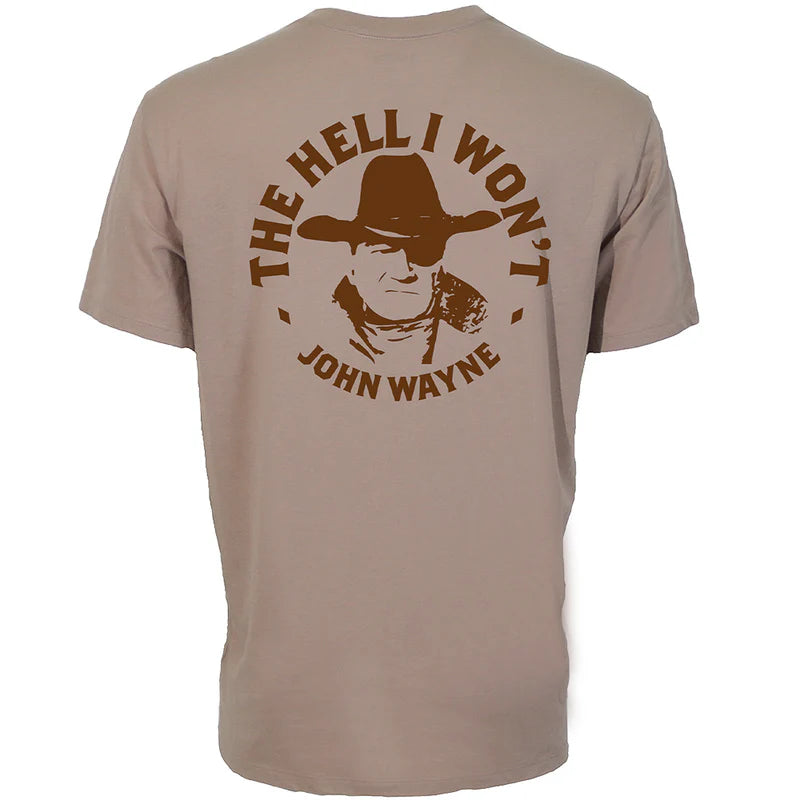Hooey "John Wayne" Light Brown Pocket T-shirt - HT2658TN
