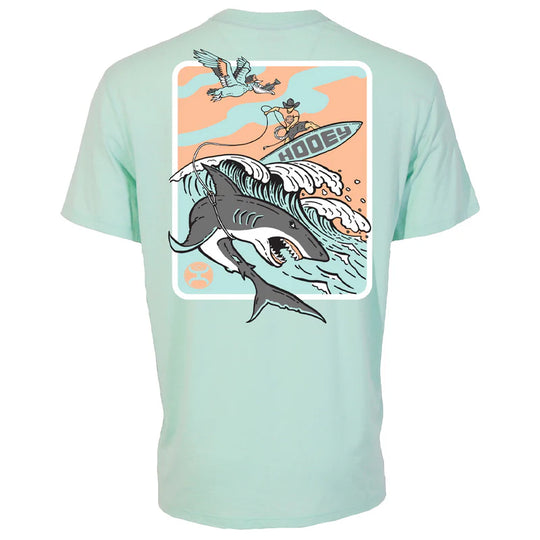 Men's Hooey "Cowboy Surf" Shark Logo T-shirt - HT2676AQ