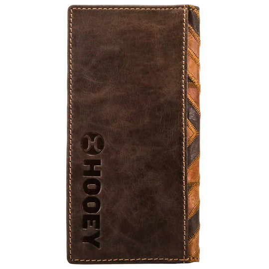 Hooey "Montezuma" Rodeo Wallet Brown/Turquoise & Patchwork - HW007-BRTQ