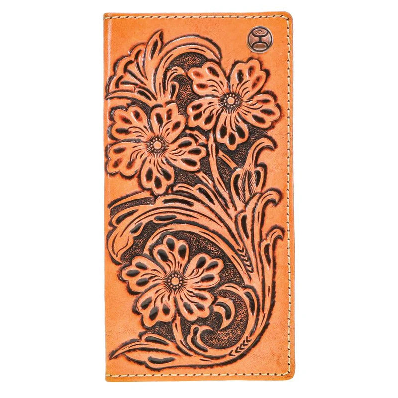 Hooey "Anhalt" Rodeo Wallet Tan Floral Tooled - HW009-TN