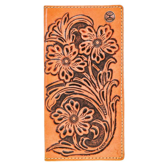 Hooey "Anhalt" Rodeo Wallet Tan Floral Tooled - HW009-TN