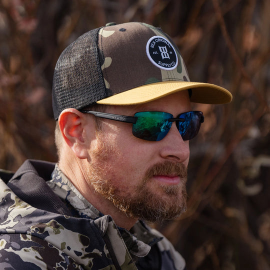 BEX Harris Black/Sienna/Green Angler Pro Sunglasses - S126BSG