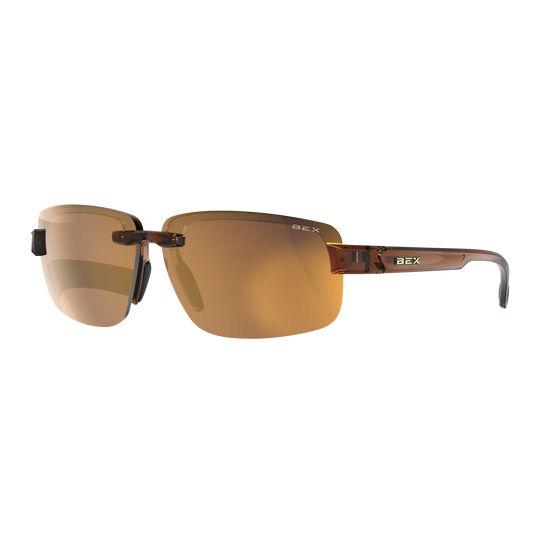 BEX Harris Clear Brown/Brown/Gold Sunglasses - S126CBRBRGL