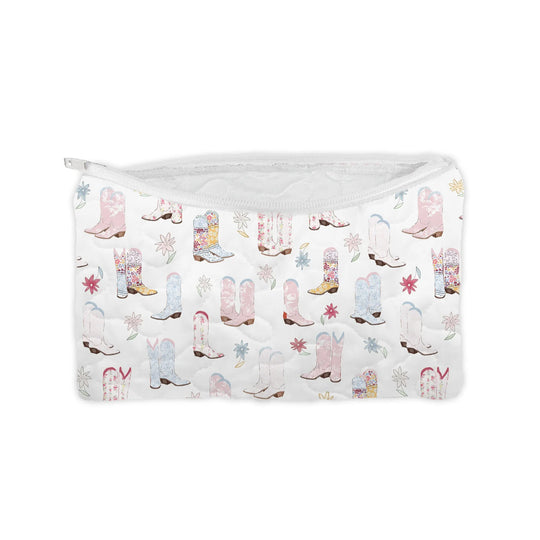 "Howdy" Patchwork Quilted Makeup Bag