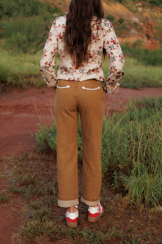 Ladies Howdy Hanny Tan Smiley Jeans - HH8800