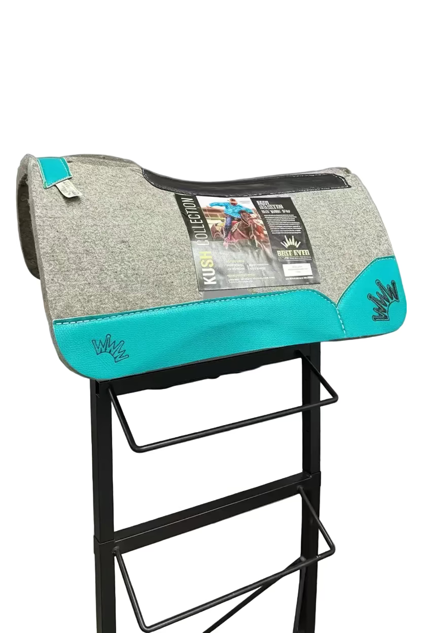 Best Ever Pads The Kush Wool Crown Embroidered Saddle Pad - 30"x30" 3/4"