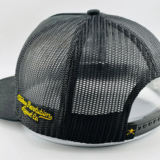 Cowboy Revolution "Cowgirl Hat" Black 5 Panel Trucker Hat