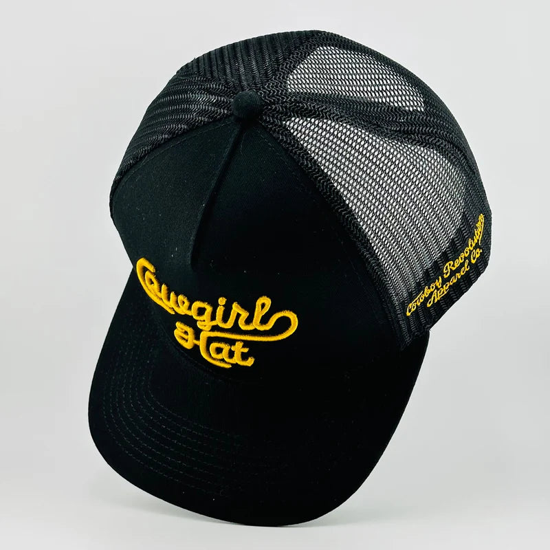 Cowboy Revolution "Cowgirl Hat" Black 5 Panel Trucker Hat