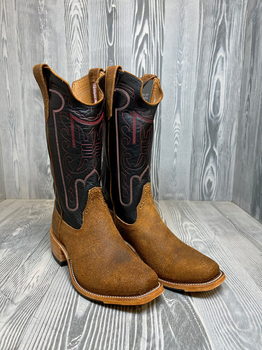 Men's Rios of Mercedes Brackish Waxout YAK with 13" Black Calf Skin Tops - Style 116