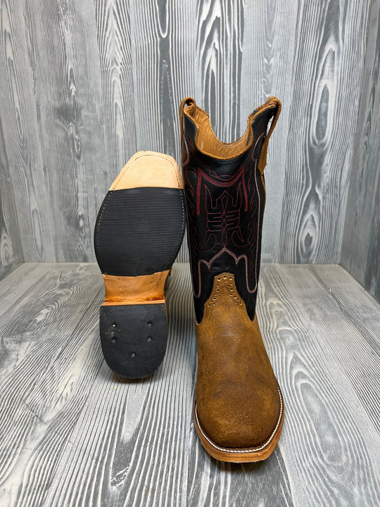 Men's Rios of Mercedes Brackish Waxout YAK with 13" Black Calf Skin Tops - Style 116