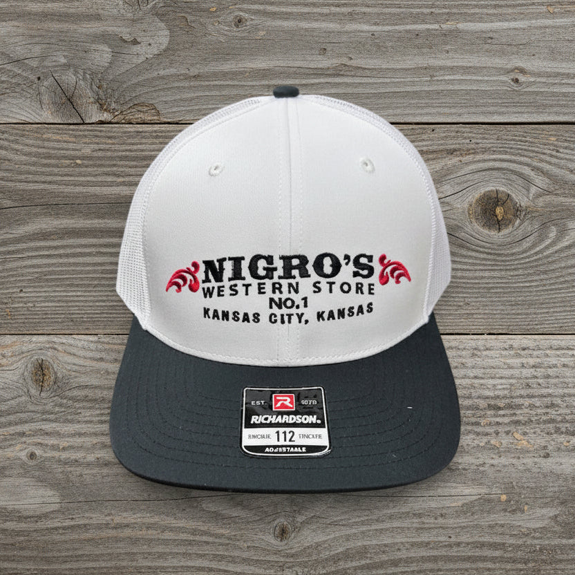 Nigro's Richardson 112 Combo White/Black Scrolls - NBC 49