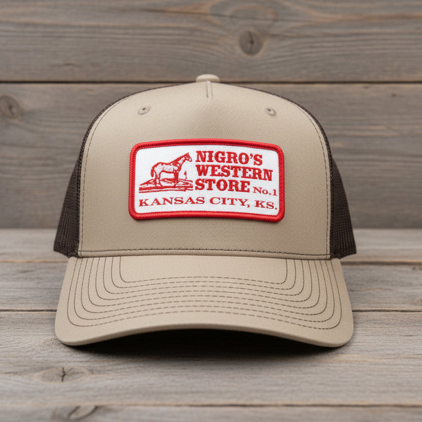 Nigro's 5 Panel Richardson 112 Khaki/Coffee OG Patch - NBC 17