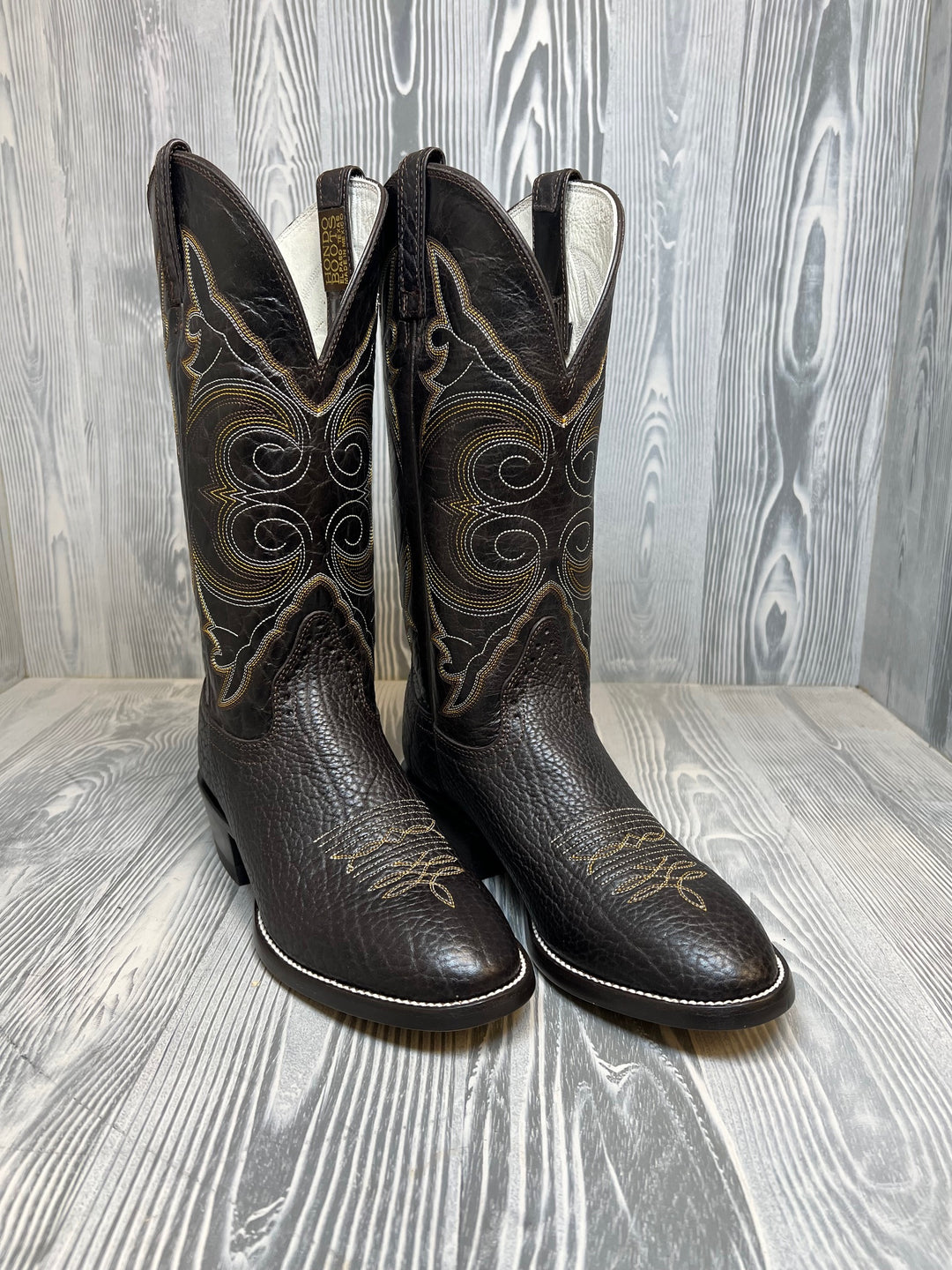 Men's Hondo Chocolate Bullhide with 13" Brown Volcano Tops - 8555