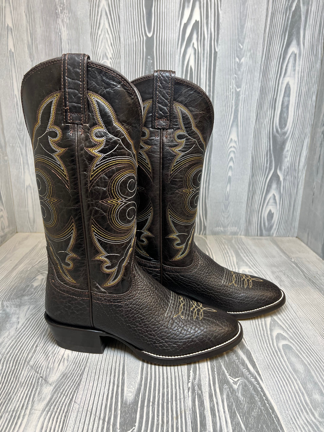 Men's Hondo Chocolate Bullhide with 13" Brown Volcano Tops - 8555