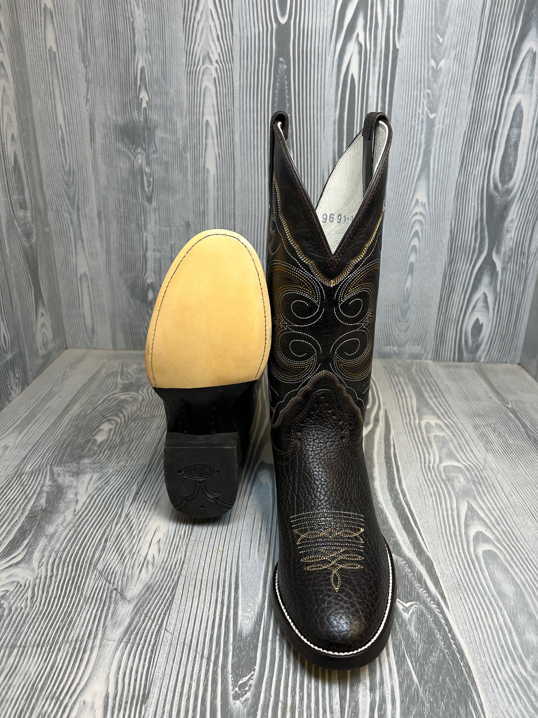 Men's Hondo Chocolate Bullhide with 13" Brown Volcano Tops - 8555