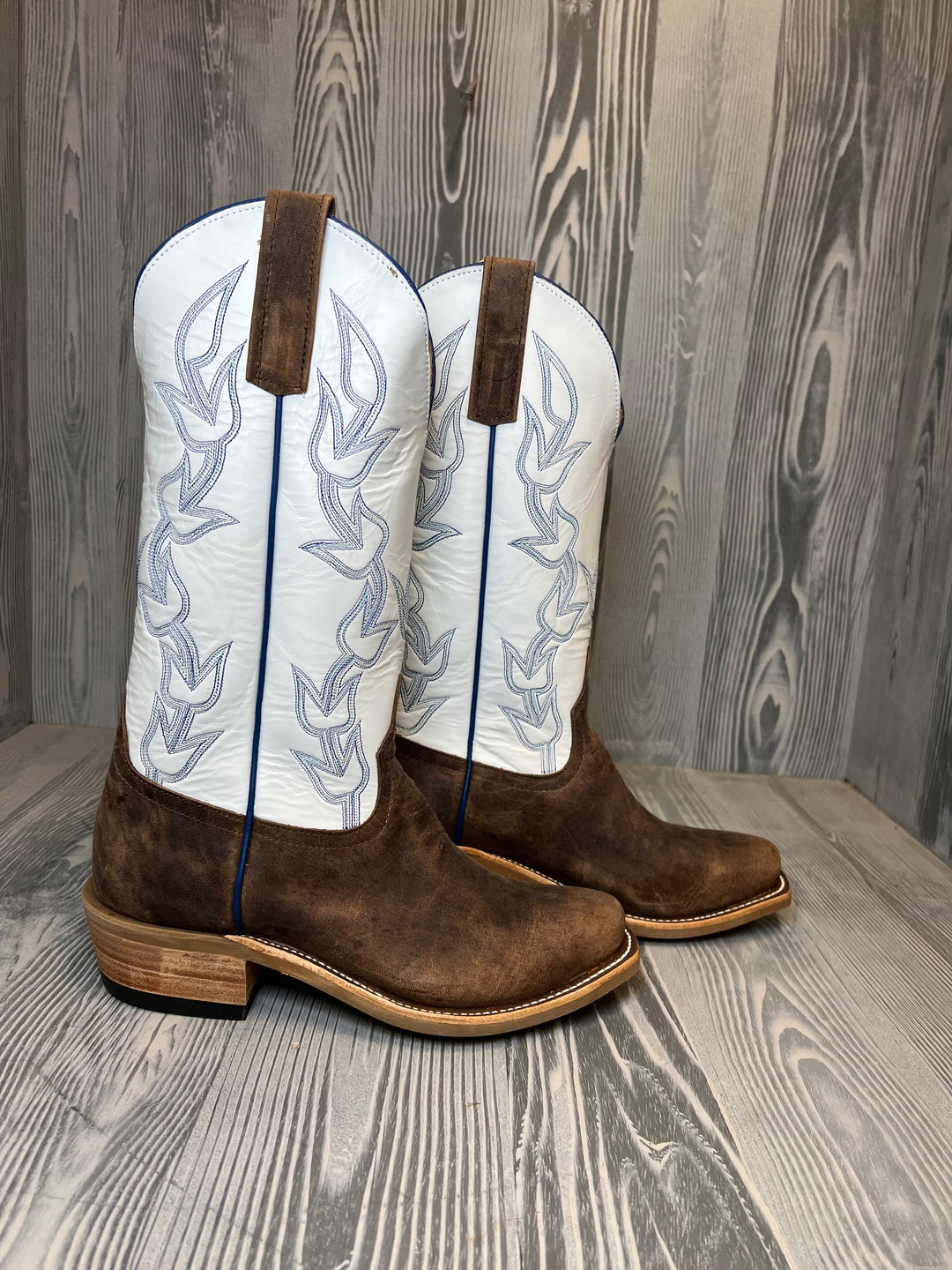 Men's Anderson Bean Tan Vintage Bison with 13" White Glove Tops - Style 198