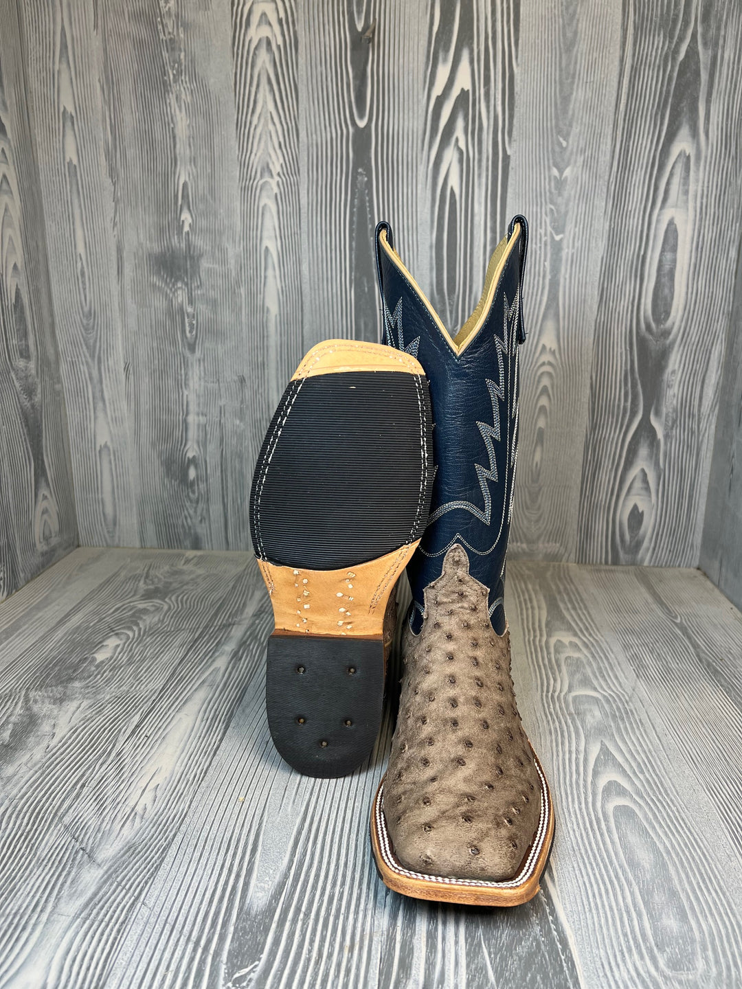Men's Anderson Bean Mink Full Quill Ostrich with 12" Regal Kidskin Tops - Style 201
