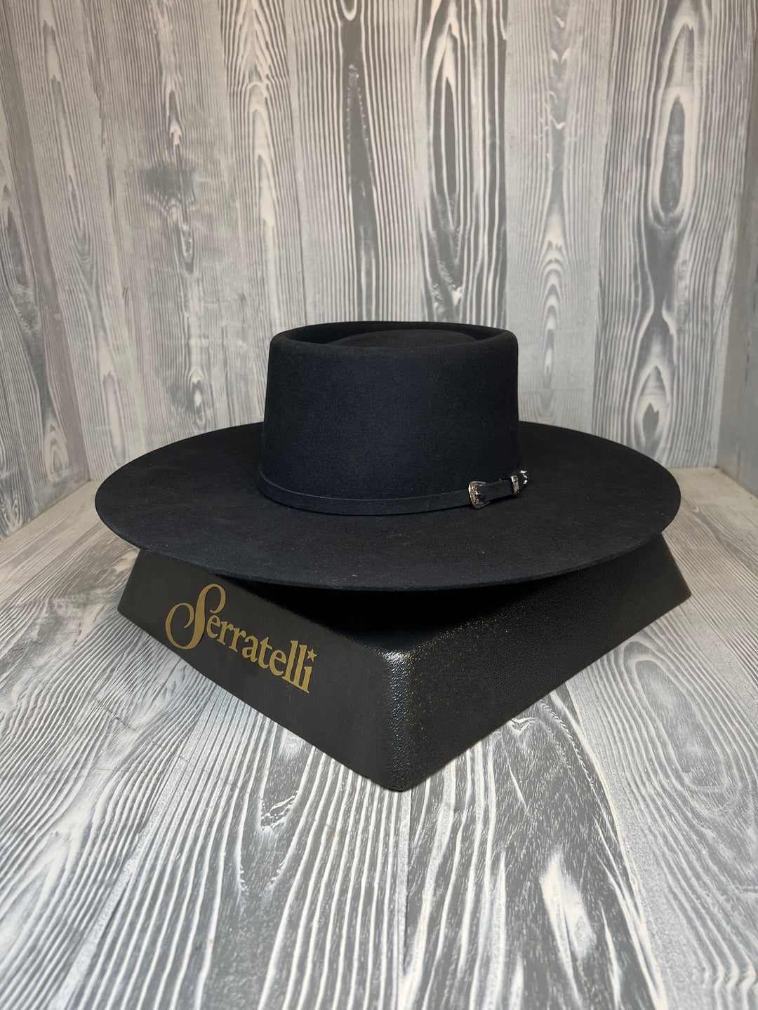 Serratelli Black 5X Remington Western Hat