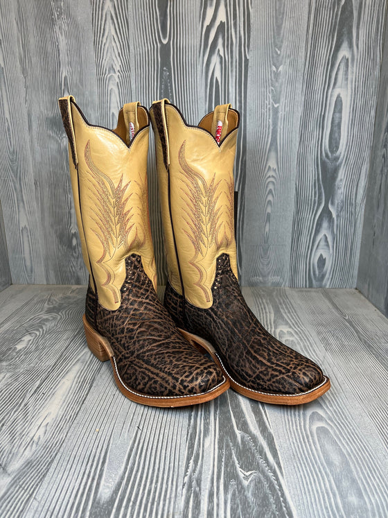 Rios of Mercedes Rum Brown Vintage Elephant with 13" Sage Calfskin Tops - Style 120