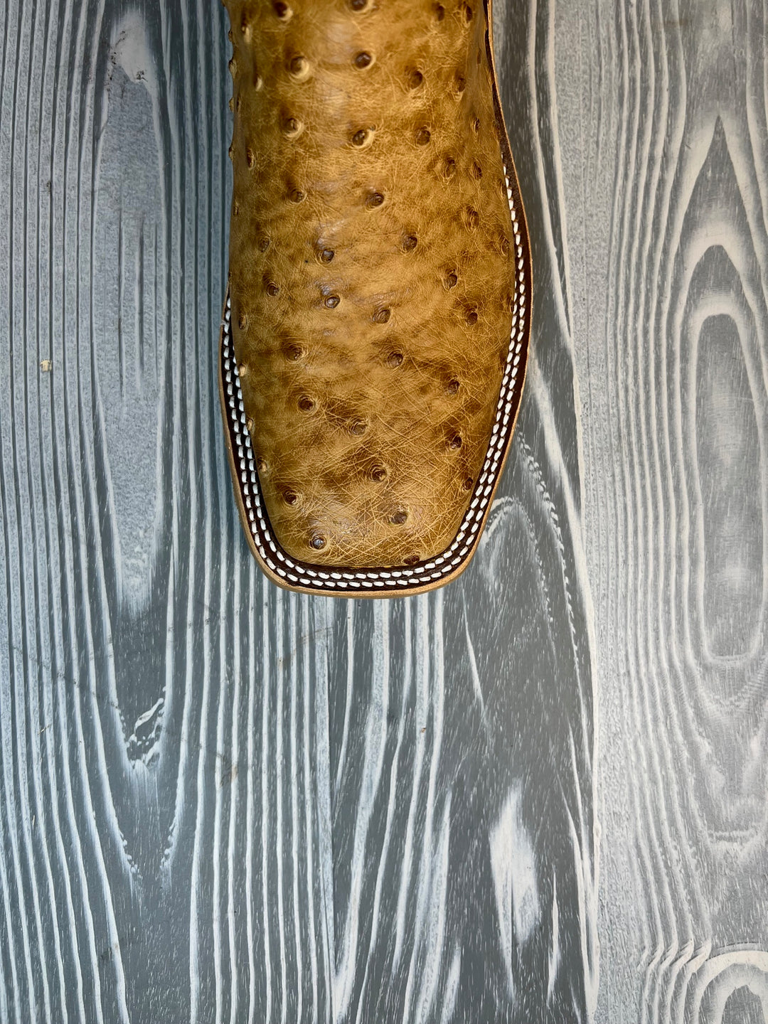 Men's Anderson Bean Umber Brucaito Full Quill Ostrich with 13" Dromedary Kidskin Tops - Style # 209