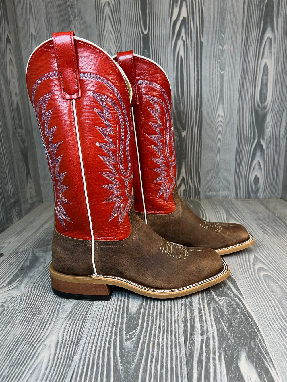 Men's Anderson Bean Tan Pent Bison Vintage Bison with 13" Bryony Kidskin Tops - Style # 212