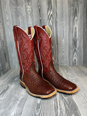 Men's Anderson Bean Rust Lux Caiman Hornback with 13" Red Fools Goat Tops - Style # 213