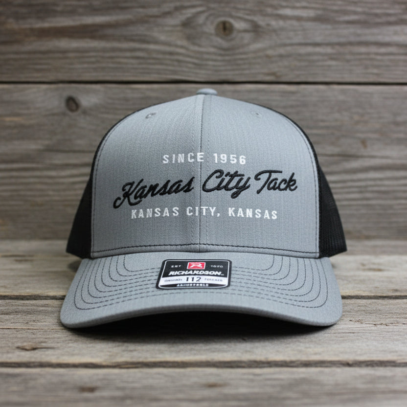 Nigro's Kansas City Tack Richardson 112 Six Panel Charcoal/Black Ball Cap - KCT 18