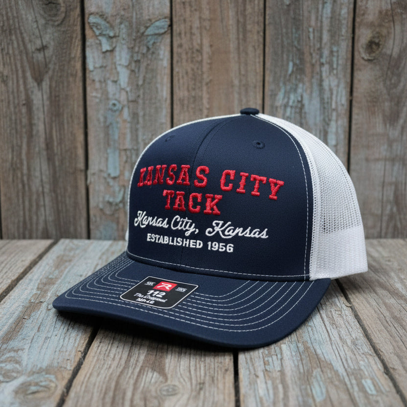 Nigro's Kansas City Tack Richardson 112 Six Panel Navy/White Ball Cap - KCT 17