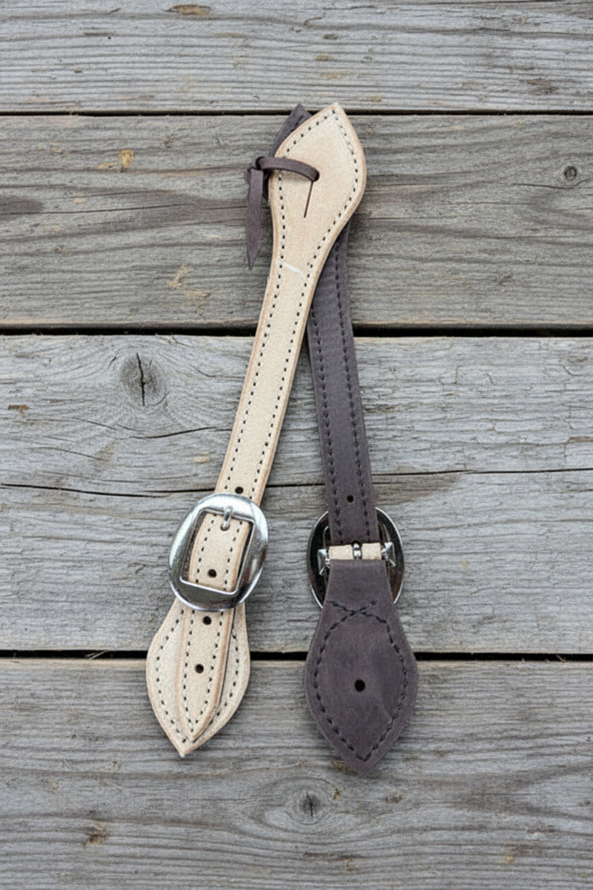 JM Russet Rough Out Spur Strap