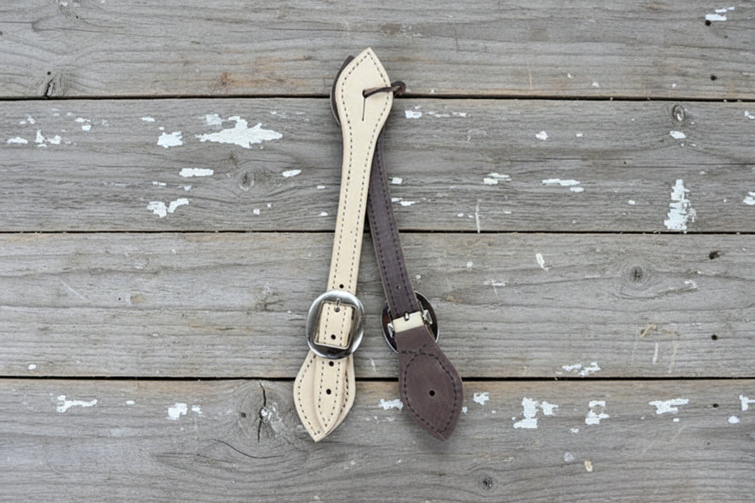JM Russet Double Stiched Spur Strap