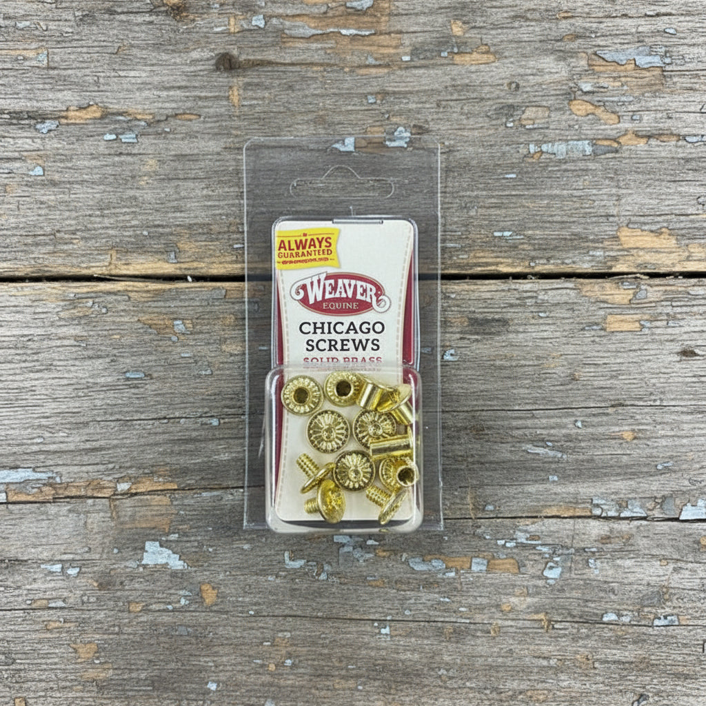 Weaver Chicago Screw Handy Pack, Plain Solid Brass
