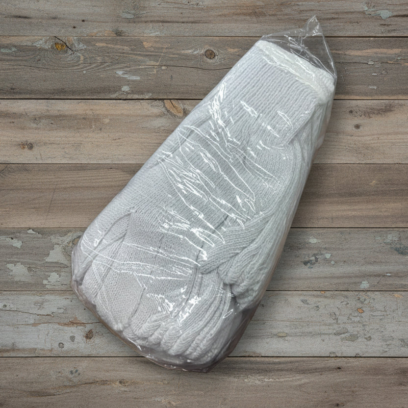 White Cotton Roping Glove - Dozen