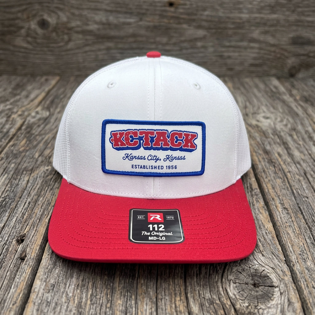 Nigro's KC Tack Richardson 112 Six Panel White/Red Ball Cap - KCT 19