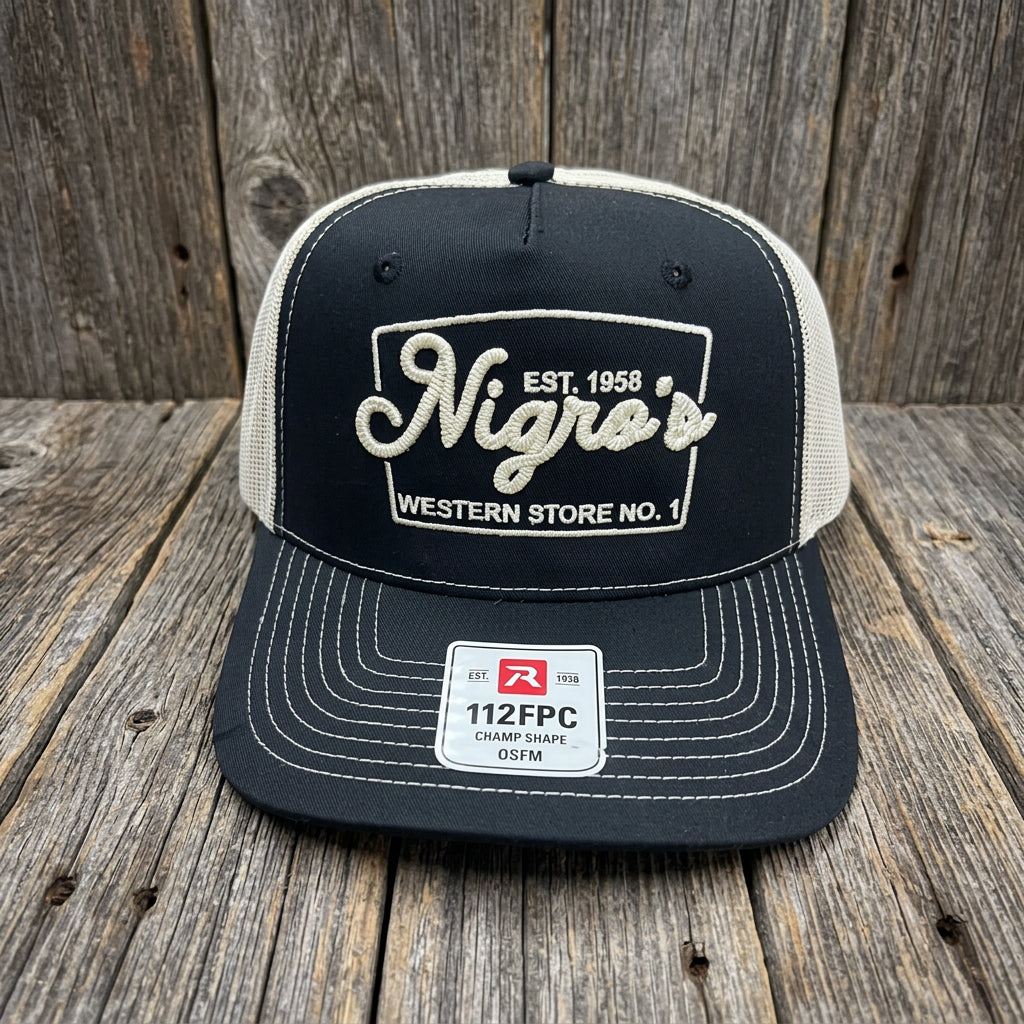 Nigro's Richardson 112 Five Panel Black/Birch Ball Cap - NBC 21