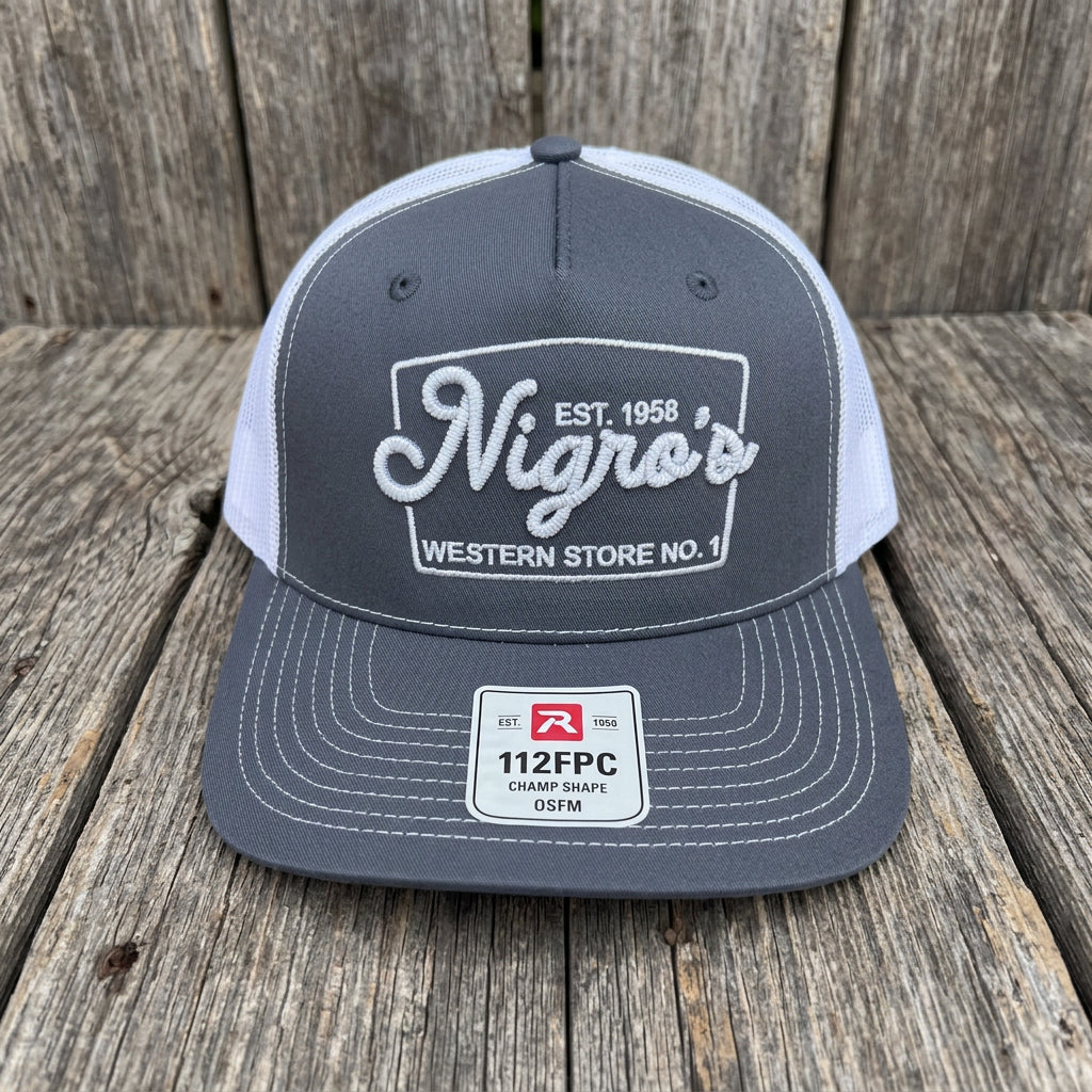 Nigro's Richardson 112 Five Panel Charcoal/Ice Grey Ball Cap - NBC 23