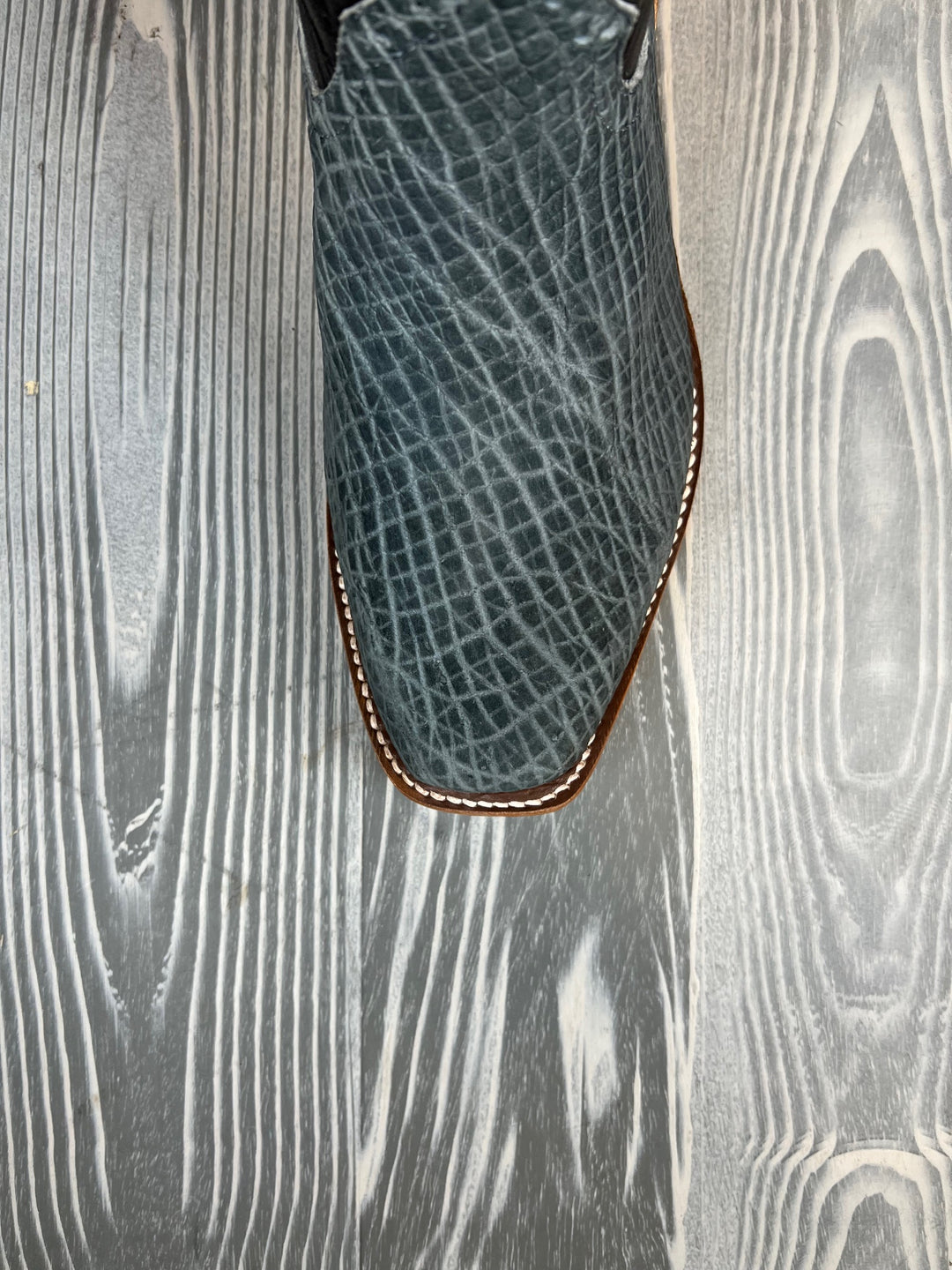 Men's Rios of Mercedes Grey Hippo with 13" Black Kidskin Tops - Style 122