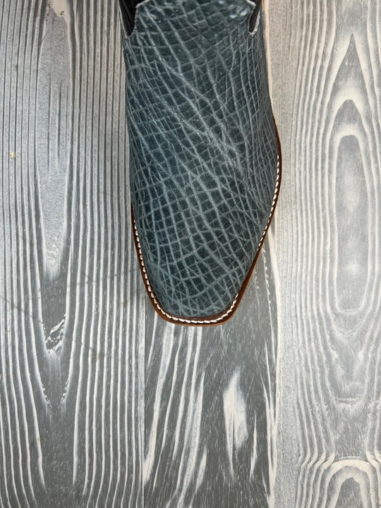 Men's Rios of Mercedes Grey Hippo with 13" Black Kidskin Tops - Style 122