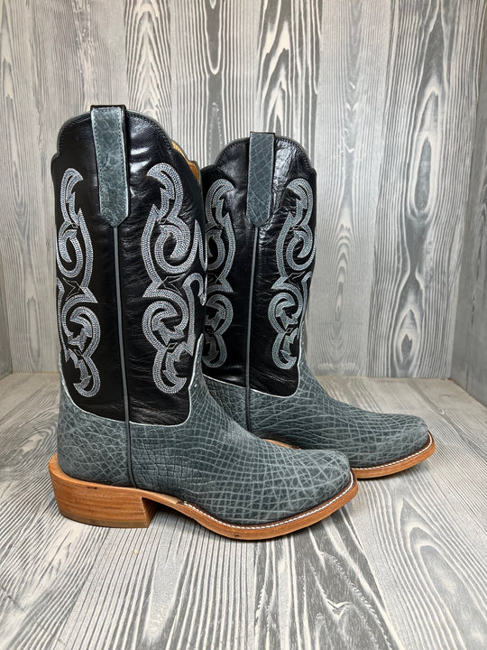 Men's Rios of Mercedes Grey Hippo with 13" Black Kidskin Tops - Style 122