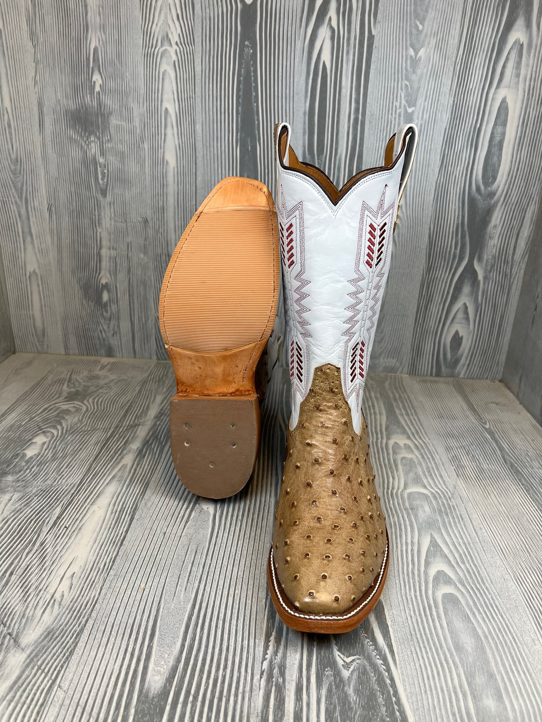 Men's Rios of Mercedes Mink Mad Dog Full Quill Ostrich with 13" Fleck Kidskin Tops - Style #123