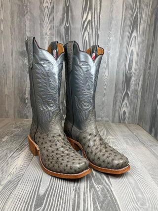 Men's Rios of Mercedes Serpentine Full Quill Ostrich with 13" Gunmetal Kidskin Tops - Style# 124
