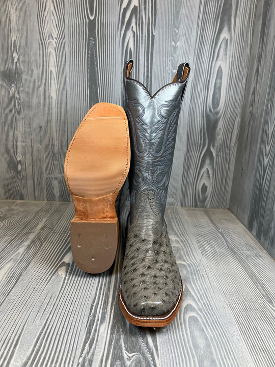 Men's Rios of Mercedes Serpentine Full Quill Ostrich with 13" Gunmetal Kidskin Tops - Style# 124