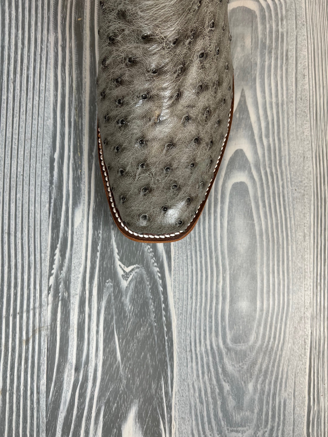 Men's Rios of Mercedes Serpentine Full Quill Ostrich with 13" Gunmetal Kidskin Tops - Style# 124