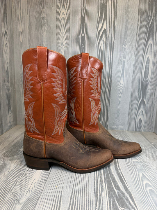 Men's Rios of Mercedes Tan Pent Vintage Bison with 13"Mahogany Calf Tops - Style 126
