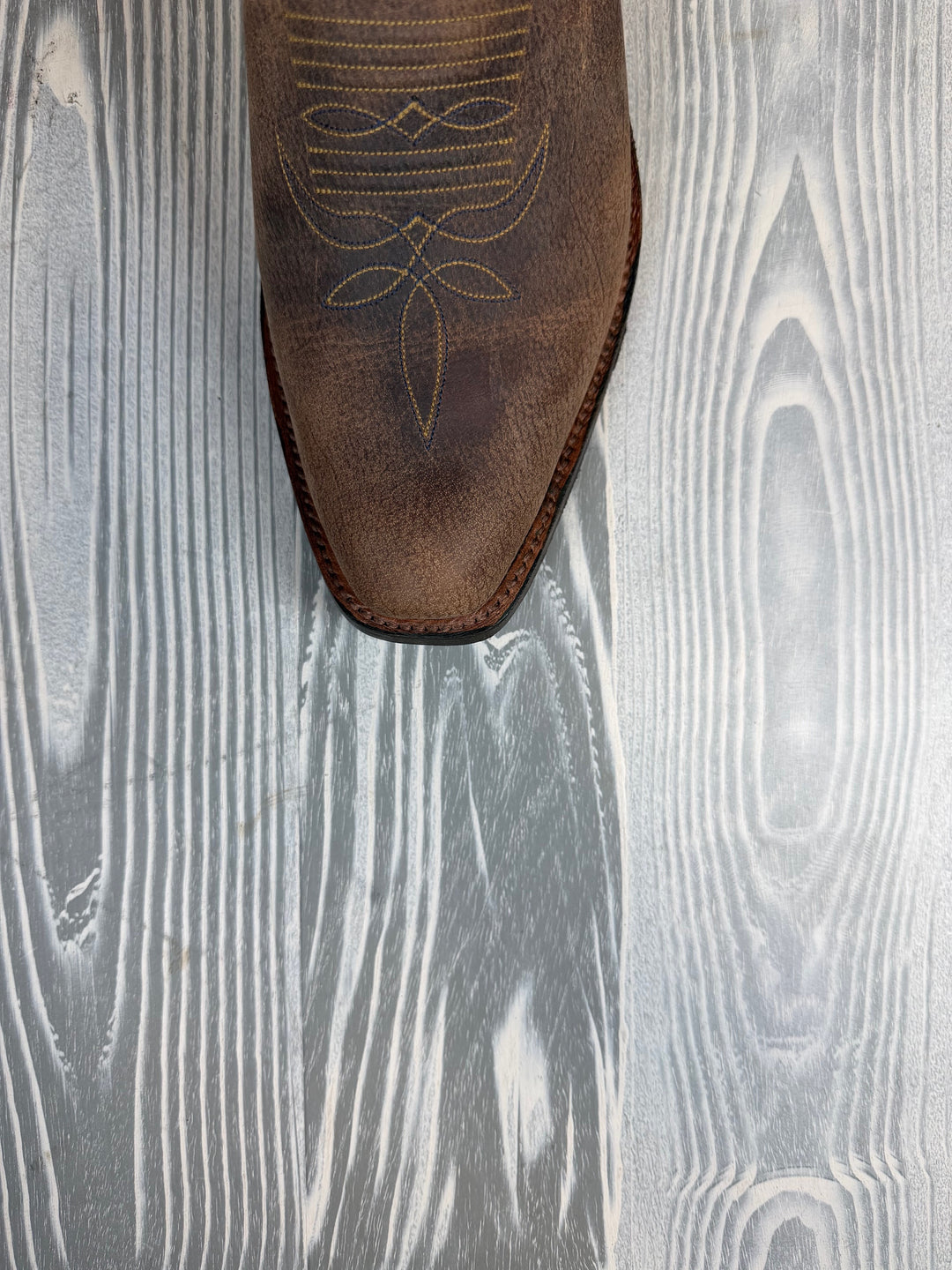 Men's Rios of Mercedes Tan Pent Vintage Bison with 13"Mahogany Calf Tops - Style 126