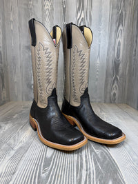 Men's Anderson Bean Black Smooth Ostrich with 13" Winter Taupe Kidskin Tops - Style 216
