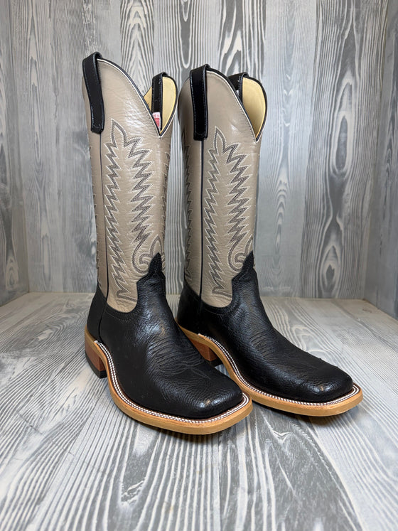 Men's Anderson Bean Black Smooth Ostrich with 13" Winter Taupe Kidskin Tops - Style 216